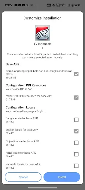 Screenshot of TV Indonesia