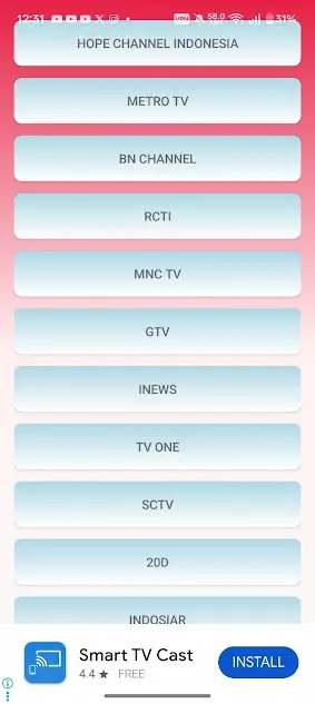Screenshot of TV Indonesia Download