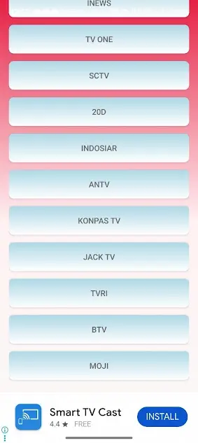 Screenshot of TV Indonesia HD