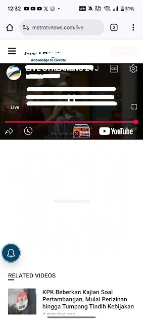 Screenshot of TV Indonesia Live Streaming